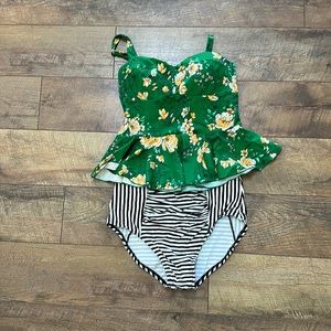 G.I.L.I. Peplum Swimsuit Tankini